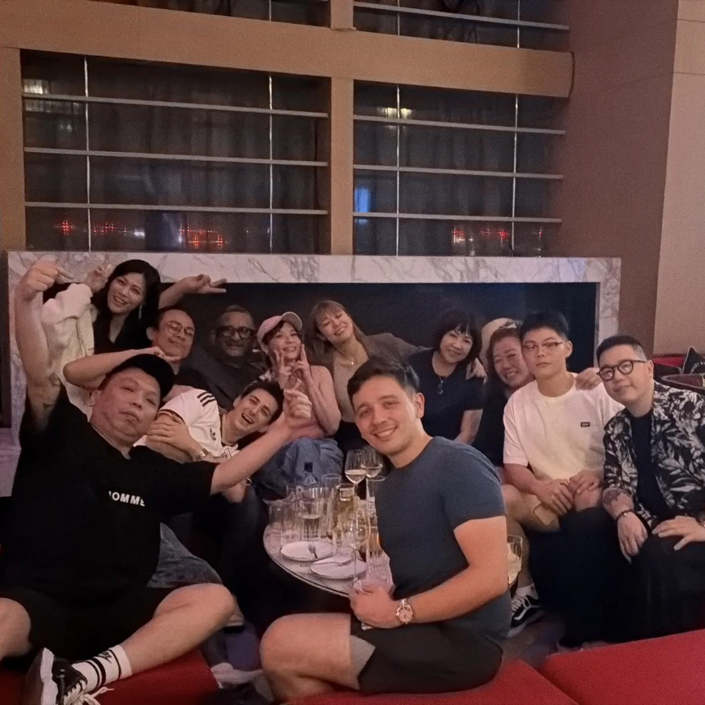 Mana Azizsoltani with a group of friends during a night out in Macau